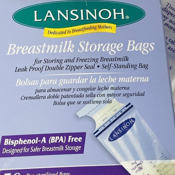 Lansinoh Breastmilk Storage Bags 75 Pre Sterilized Bags For Storing And Freezing - Picture 8 of 14